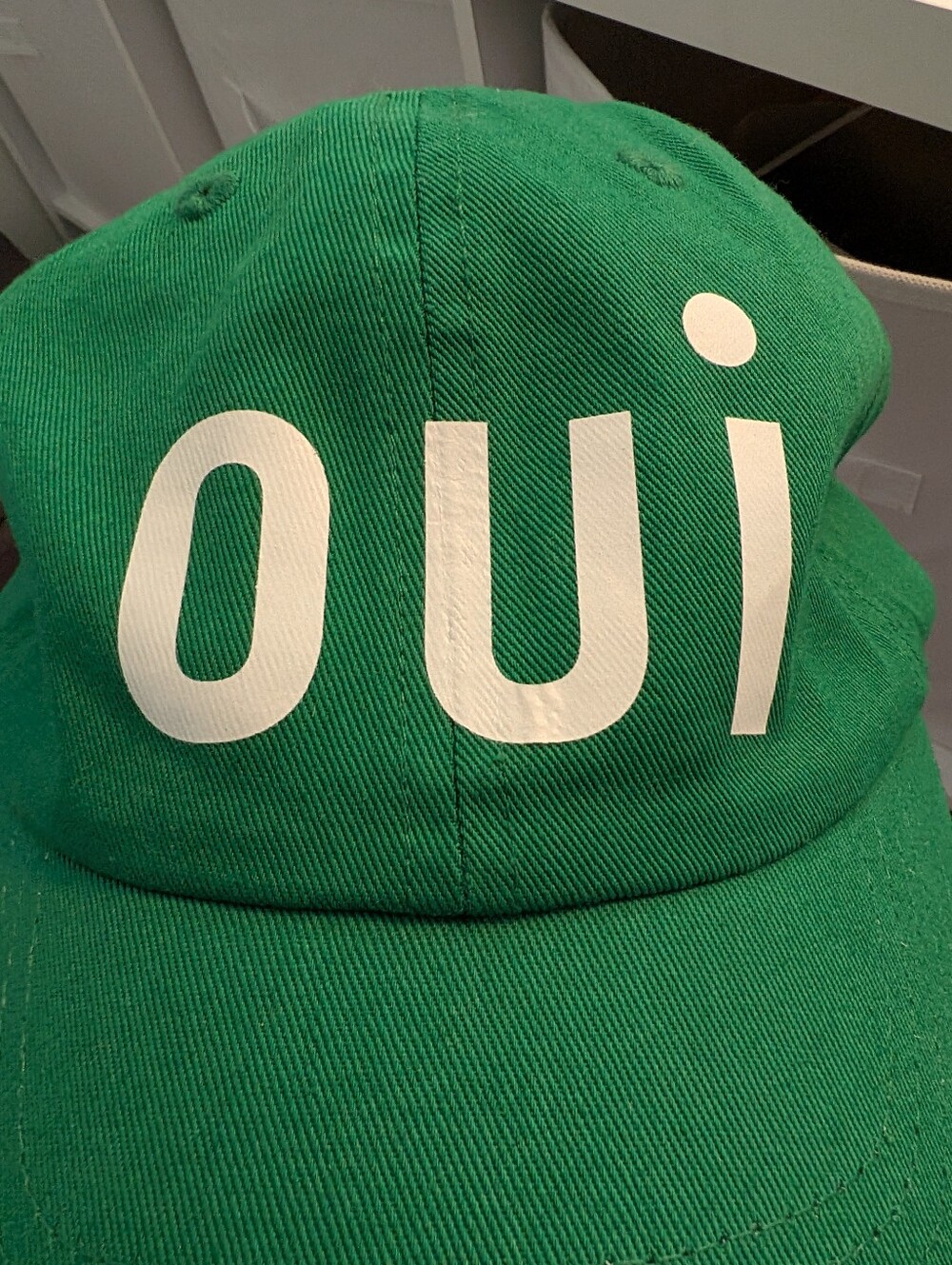 Clare V. "Oui" Green Cotton Baseball Cap Adjustable Hat Los Angeles - Picture 2 of 5